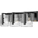 Aenon 3 Light 21.75 inch Matte Black Vanity Light Wall Light